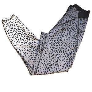 Cycle House Powered By Marika Small Animal Print Grey Gray Black Gym Leggings